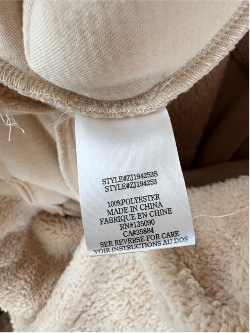 Z Supply Teddy Coat Jacket Women’s XS Beige Soft Plush Cozy Sherpa Button Front - Picture 9 of 10